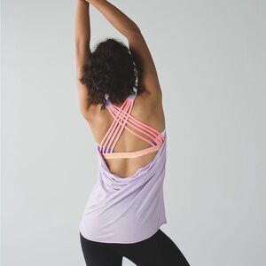 lululemon athletica Crisscross Back Tank in Lavender and Coral